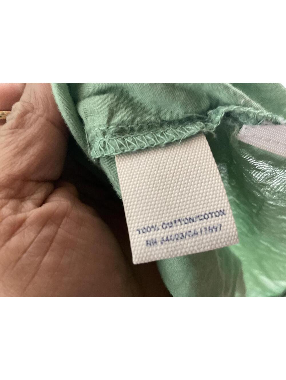 < Vintage Old Navy Green Lace Trimmed Cotton Camisole Tank Top > - Picture 3 of 4